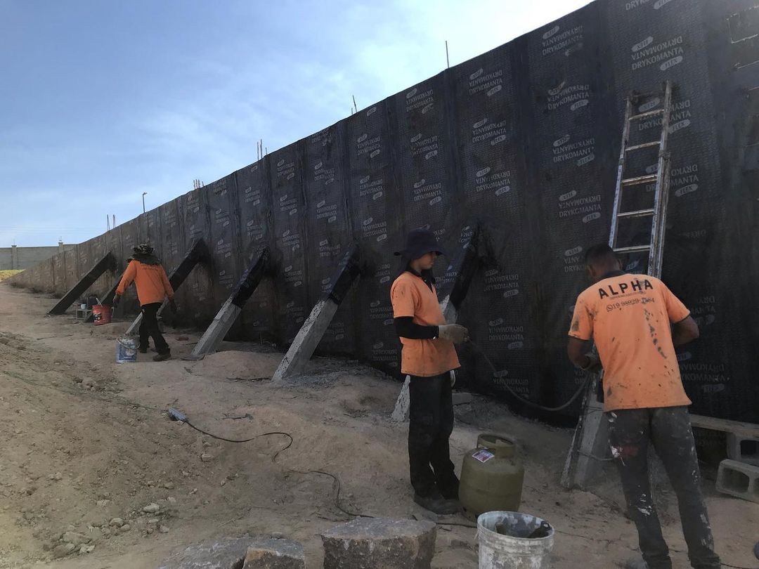 Obra de impermeabilização executada pela Alpha