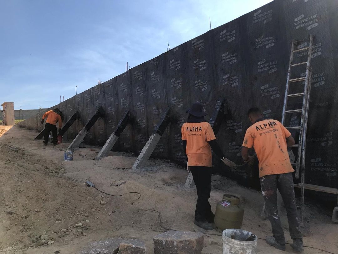 Obra de impermeabilização executada pela Alpha